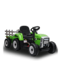 Tracteur électrique enfant avec remorque Vert