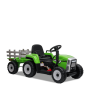 Tracteur électrique enfant avec remorque Vert