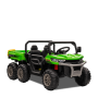 Tracteur enfant 6x6 avec benne basculante électrique Vert