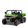 Tracteur enfant 6x6 avec benne basculante électrique Vert