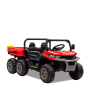Tracteur enfant 6x6 avec benne basculante électrique Rouge