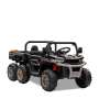 Tracteur enfant 6x6 avec benne basculante électrique Noir