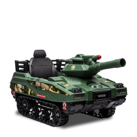 Tank militaire électrique enfant avec son canon tireur Vert