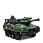 Tank militaire électrique enfant avec son canon tireur Vert