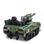Tank militaire électrique enfant avec son canon tireur Vert